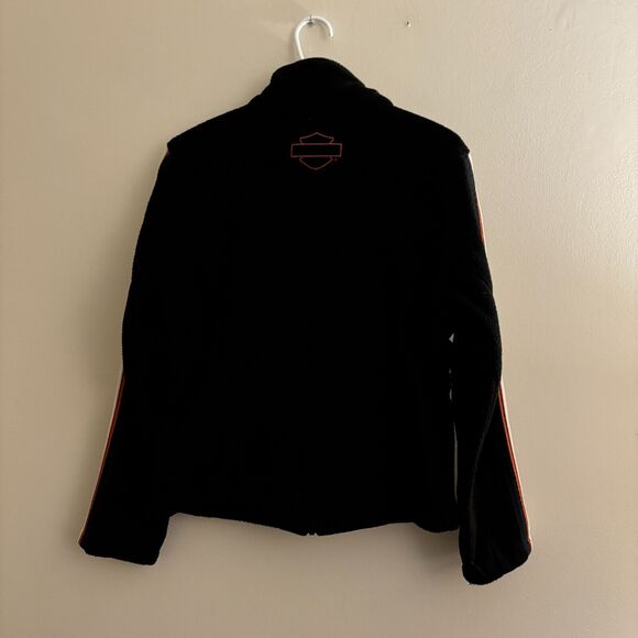 HARLEY DAVIDSON Fleece Sweatshirt Spell Out Logo Biker Motorcycle - Size Medium - Picture 5 of 7